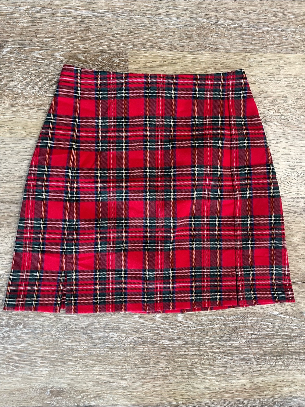 Brandy Melville Red Plaid Mini Skirt